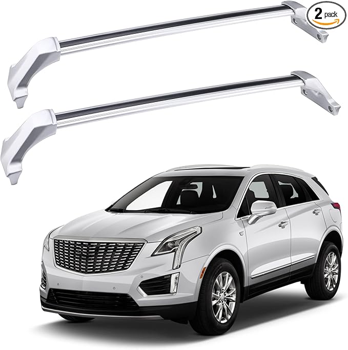 300Lbs Roof Rack Crossbars Compatible with Cadillac XT5 2017 2018 2019 2020 2021 2022 2023 2024 2025 2026, Aluminum Cross Bar for Rooftop Cargo Carrier Luggage Kayak Bicycles Snowboard