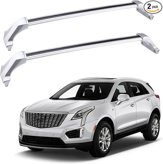 300Lbs Roof Rack Crossbars Compatible with Cadillac XT5 2017 2018 2019 2020 2021 2022 2023 2024 2025 2026, Aluminum Cross Bar for Rooftop Cargo Carrier Luggage Kayak Bicycles Snowboard