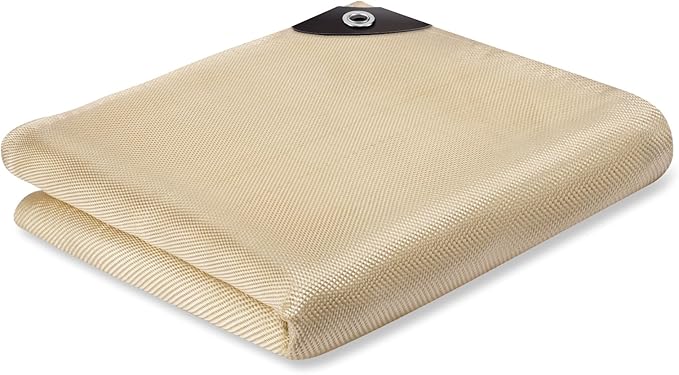 Fiberglass Welding Blanket 6x8 ft - 1022 °F High Temp Insulation Blanket, 850 GSM Heavy Duty Fire Resistant Blankets, Heat Resistant Fabric for Industrial, Smoker, Camping, Grill