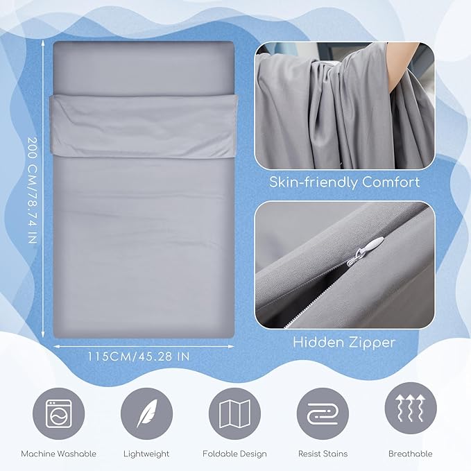 Irenare Self Tan Sleep Sack Reusable Body Self Tanners Lightweight Breathable Tanning Sleeping Sac for Bed Travel Sleeping Bag
