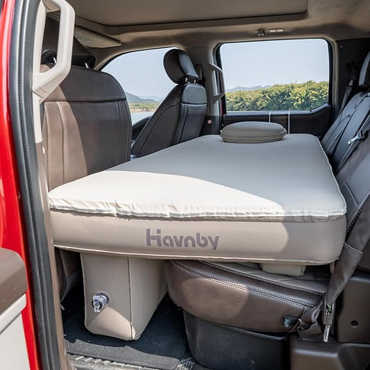 Havnby Truck Mattress, TPU Air Foam Camping Bed for Back Seat, Inflatable SnugNest with Rechargeable Built-in Pump, Portable Sleeping Mattress for GMC Pickup Cabin