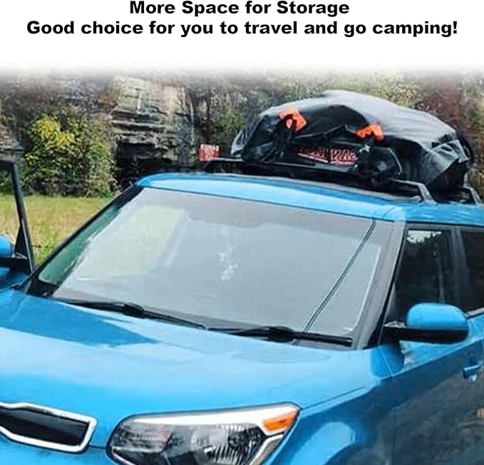 600D Waterproof Cargo Carrier Universal Luggage Bag Storage Cube Bag for Travel Camping, Black