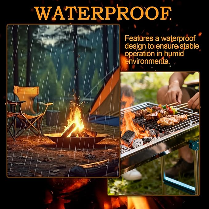 (30 Pcs/Bag) Waterproof Fire Starters for Campfires & Fireplace -Quick Light Charcoal Starter Squares, Odorless Fire Starter for Wood Stove, Grill, BBQ & Non-Toxic - Burns 10 Min