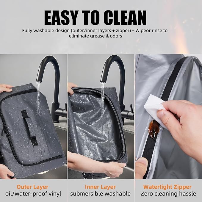 270° Opening BBQ Blanket for Resting Meat, Insulated Leak-Proof Meat Resting Bag for Brisket Turkey Pork, Smoker Accessories for Camping Kitchen Party , Anniversary Birthday Gift for Men Dad Husband