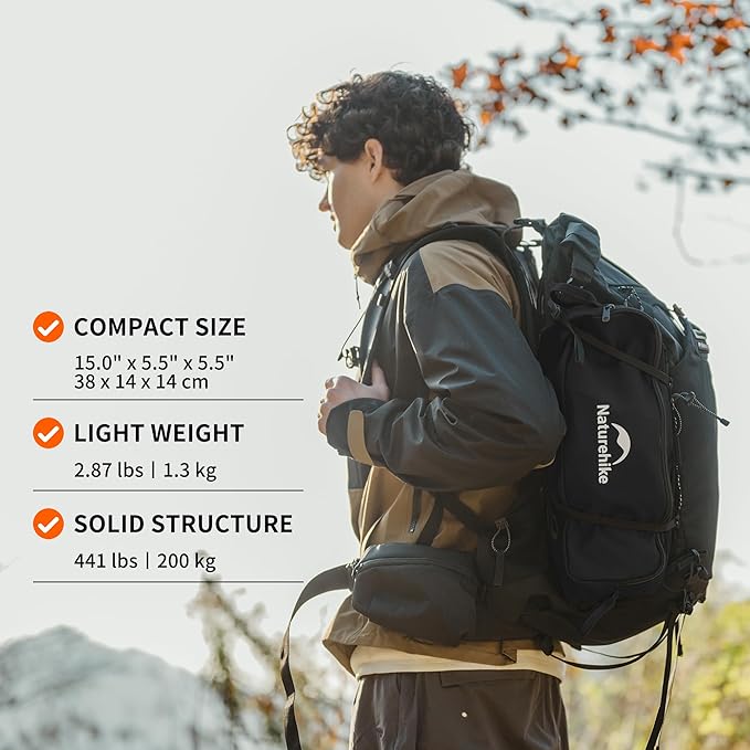 Naturehike YL01 Snap Camping Chair, 1 Second Setup Frame, 441lb Capacity Camp Chair, Portable & Lightweight Backpacking Chair