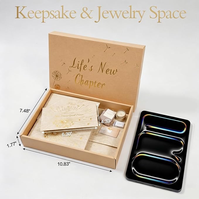 Open When Envelopes for College Students, 12 Gold Stamped Open When Letters Keepsake Box, College Survival Gift Card Book, College Graduation Gift for Her, New Chapter Gifts for Women