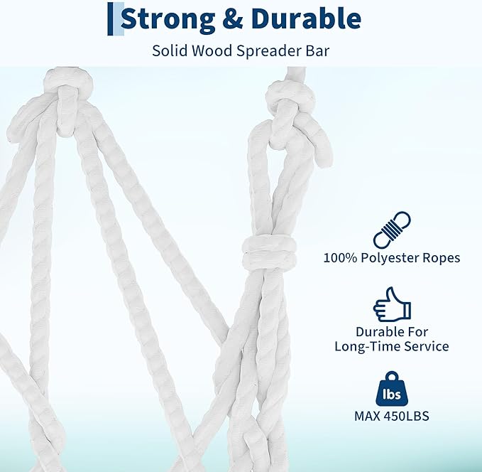 12 FT Double Quilted Fabric Hammock with Spreader Bar & Detachable Pillow, 450 LBS Capacity 2 Person Hammock, Indoor Outdoor for Patio Backyard Poolside Garden