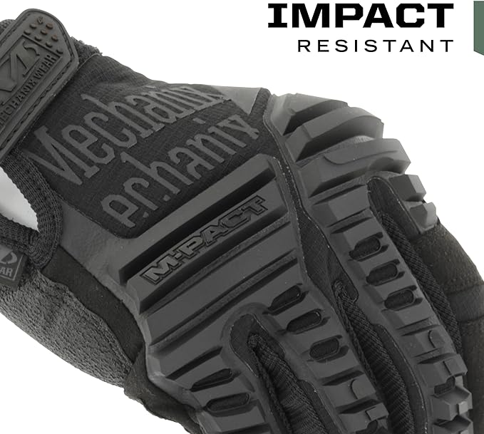 Mechanix Wear: M-Pact Covert Tactical Gloves with Secure Fit, Touchscreen Capable Safety Gloves for Men, Work Gloves with Impact Protection and Vibration Absorption (Black, XX-Large)