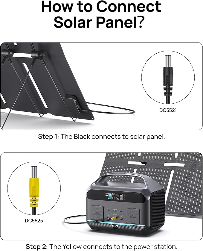 Daran portable station 600W(peak 1200W)with 100w solar panel,576Wh Small Lightweight Portable generator,100w usb-c pd output,1hr fast charging,1 AC Outlet,power bank for camping,spring outdoor use
