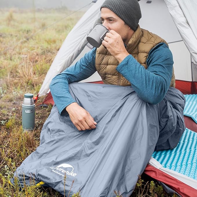 Naturehike Ultralight Sleeping Bag - Envelope Lightweight Portable, Waterproof, Comfort with Compression Sack - Great for 3 Season Traveling, Camping, Hiking