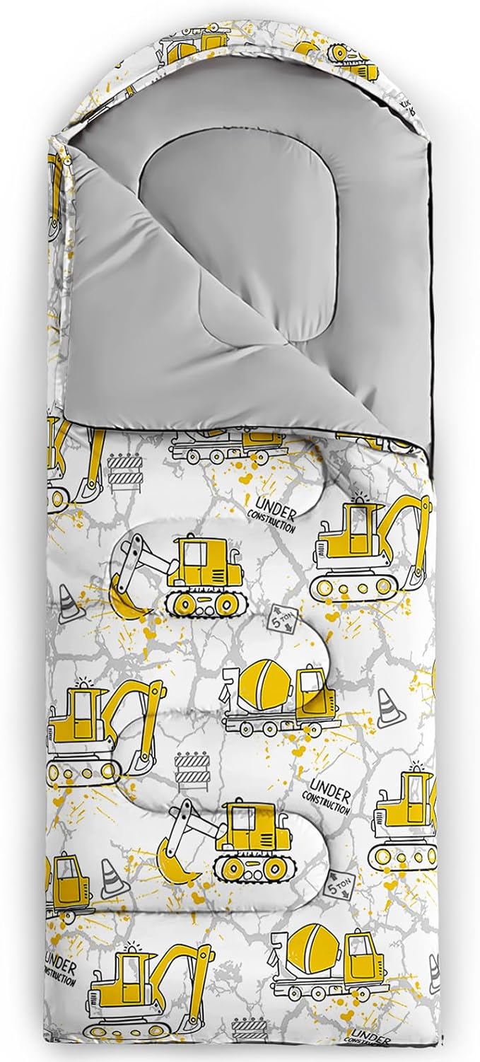 QOOMO Axolotl Cute Camping Sleeping Bags,3 Season Warm & Cool Weather,Lightweight,Waterproof Sleeping Bags for Adults & Kids,Traveling,and Outdoors