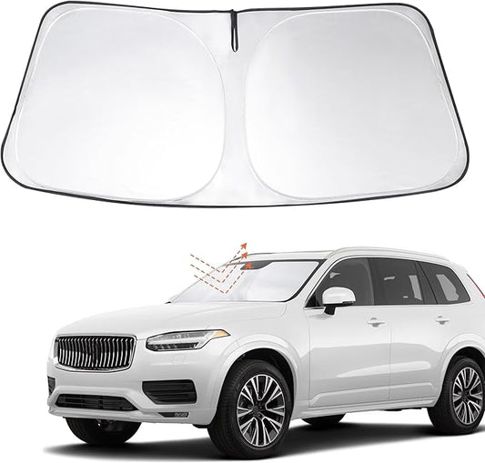 Windshield Sun Shade Custom Fit 2016-2024 2025 2026 Volvo XC90 Accessories Foldable Sunshade Sun Blocker Front Window Shades Covers Keep Car Cooler
