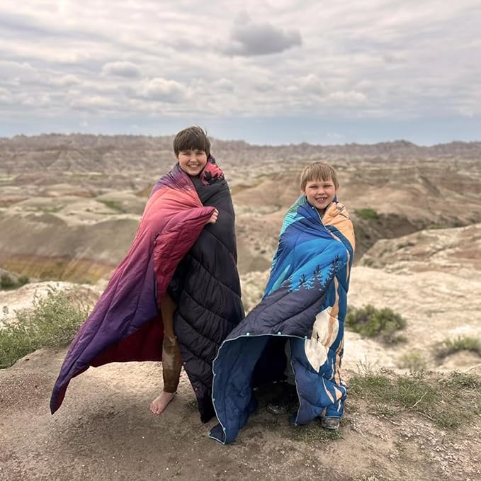 Camping Blanket,Lightweight Puffy Printed Camping Blanket Packable Outdoor Blanket for Camping,Traveling, Stadium, Hiking, Picnics