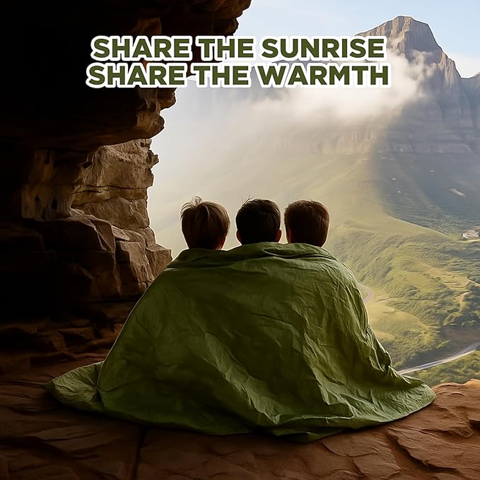Hahafelt 4 Pack Emergency Blankets 94.5" x 71" Emergency Sleeping Bags Waterproof Survival Sleeping Bag Thermal Portable Bivy Sack Survival Gear for 3 Persons Camping Hiking Outdoor