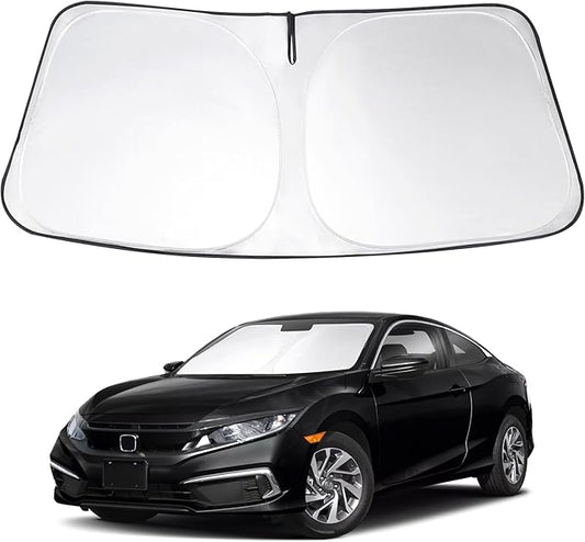Windshield Sun Shade Custom Fit 2016-2020 2021 Honda Civic Accessories Window Shades Sunshade Protect Car from Sun Rays & Heat Damage Keep Cool