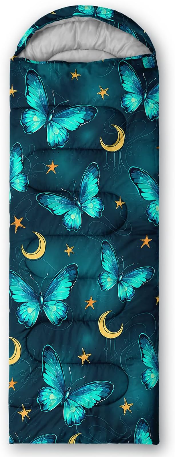 QOOMO Axolotl Cute Camping Sleeping Bags,3 Season Warm & Cool Weather,Lightweight,Waterproof Sleeping Bags for Adults & Kids,Traveling,and Outdoors