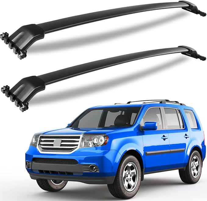 Wonderdriver Roof Rack Cross Bars Compatible with Honda Pilot 2009-2015 with Side Rails, Heavy Duty 200lb Aluminum Crossbars Rooftop Cargo Bag Kayak Luggage Carrier Canoe Kayak Cargo Accessories