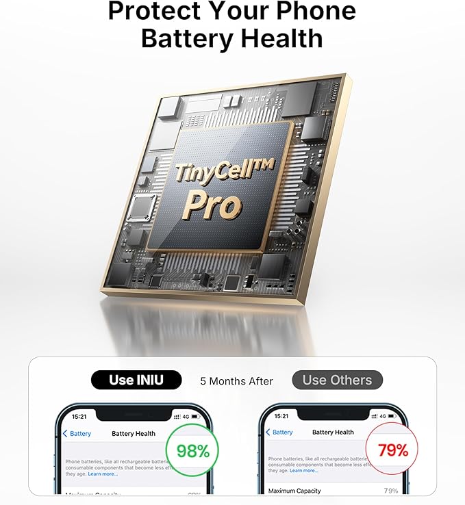INIU Pocket Size Portable Charger, Ultra Small 10000mAh 45W PD Power Bank, Fast Charging Battery Pack, Travel Essentials Powerbank for iPhone 17 16 Pro Air, Xiaomi 17 Pro Max 16 15 14, Samsung S24 etc