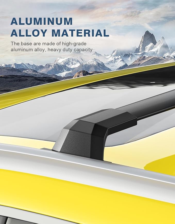 Roof Rack Cross Bars 220lbs Compatible with 2025 2026 Chevy Chevrolet Equinox with Raised Side Rails (Not for EV), Heavy Duty All-Metal Aluminum Crossbar Luggage Racks Roof Rails Rooftop