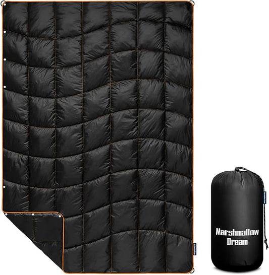 Camping Blanket,MINI Puffy Blanket Lightweight Windproof Water Resistant for Outdoors,Hiking,Beach,Car,Picnic,Stadium