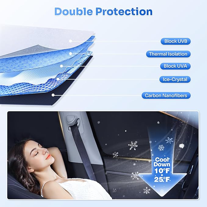 Canvcle Window Shades for 2013-2018 Toyota RAV4 Accessories Windshield Sun Shade Side Rear Window Cover Sunshade Sun Visor Shield Privacy Protection for Camping Keep Vehicle Cool Black 8PCS