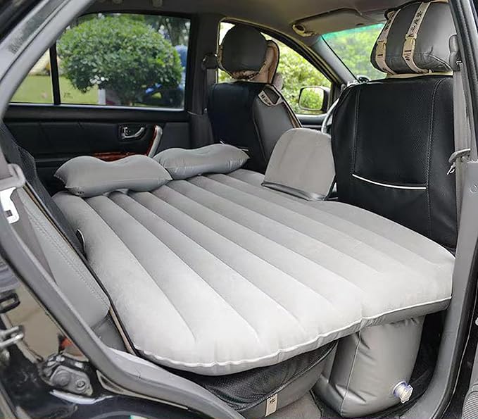 Onirii Inflatable Car Air Mattress Back Seat Bed with Air Pump,Thickened Portable Car Travel Sleeping Camping Air Mattress Blow Up Bed for Car Universal SUV