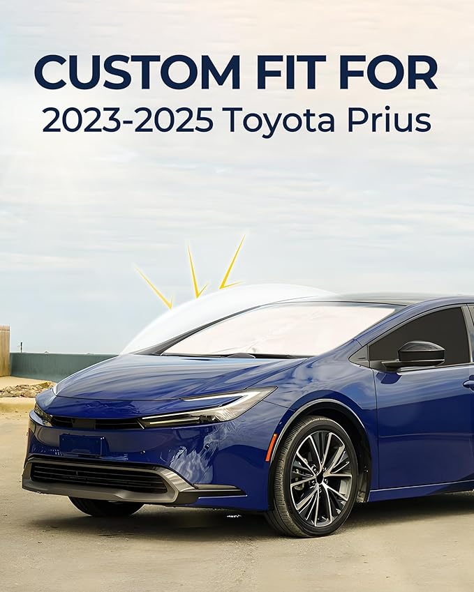 for Toyota Prius 2023-2025 Car Window Shades, 6pcs Privacy Sun Shade Set for Front Windshield Side and Rear Windows, Full Window Covers Keeps Vehicle Cool for Camping Napping