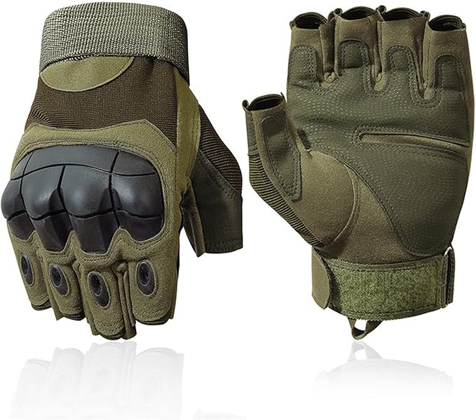 SUJAYU Outdoor Fingerless Gloves for Men - Driving, Hiking, Biking & Motorcycle Gloves