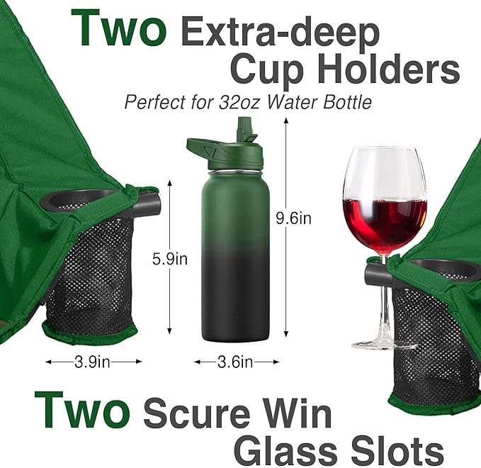 Oversized Double Camping Chair - 2 Person Folding Loveseat for Campfire Snuggle Freedom, Heavy Duty 660LBS Support with Frustration-Free Oversized Carry Bag, Perfect for Couples, Dogs & Sports