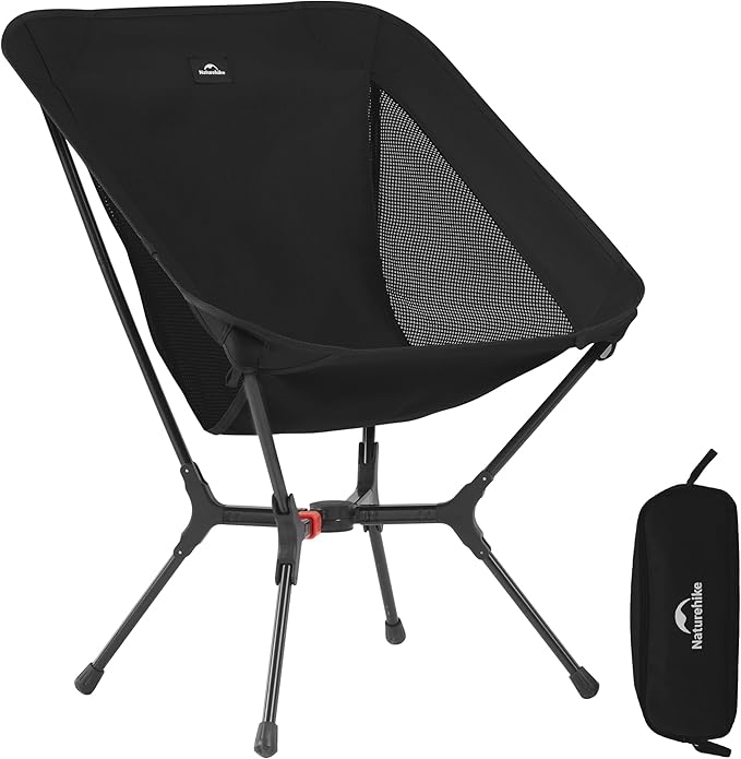Naturehike YL01 Snap Camping Chair, 1 Second Setup Frame, 441lb Capacity Camp Chair, Portable & Lightweight Backpacking Chair