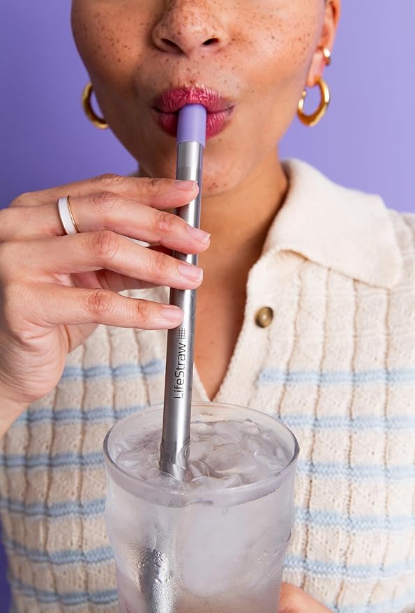 LifeStraw Sip – Reusable Stainless Steel Water Filter Drinking Straw
