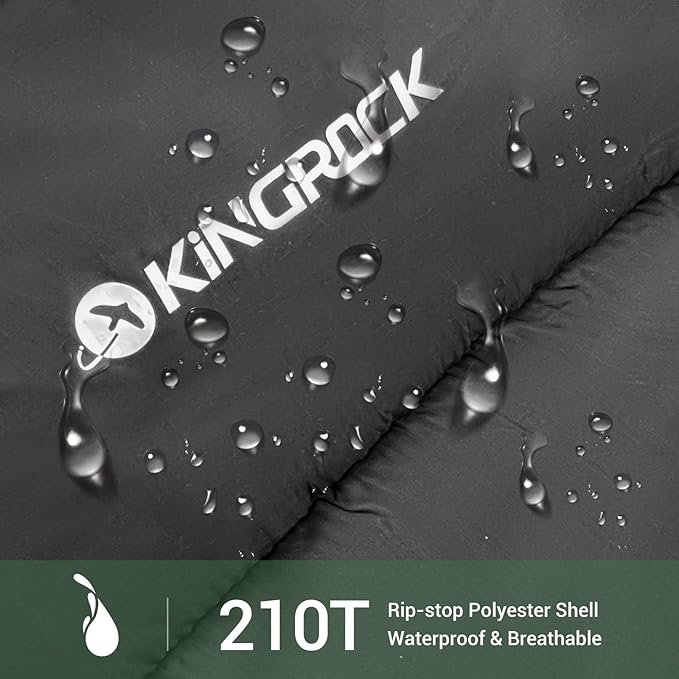 KINGROCK Sleeping Bags for Adults Backpacking Lightweight Waterproof- Cold Weather Sleeping Bag for Adults for Warm Camping Hiking Outdoor Travel with Compression Bags