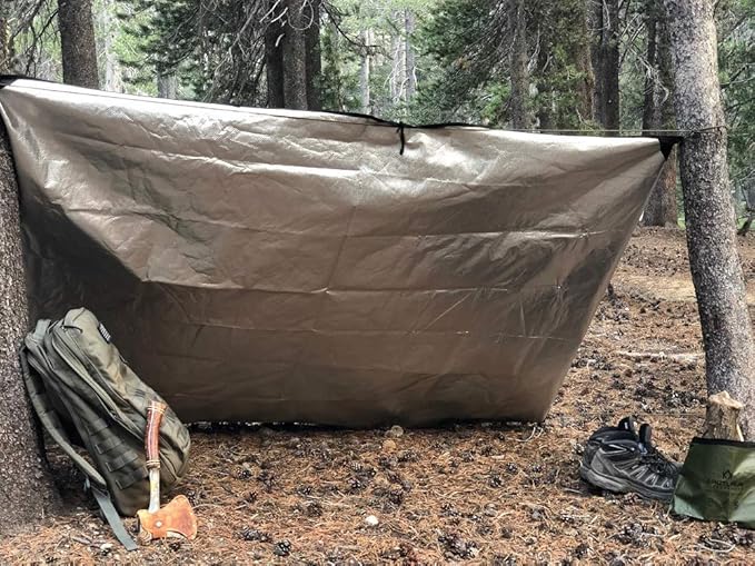 Arcturus All-Weather Outdoor Survival Blanket, Thermal Emergency Blanket, Reflective Heat Tarp with Grommets, Lightweight for Camping, Backpacking, Hiking & Emergency Car Kits, Desert Camo, 60x82in