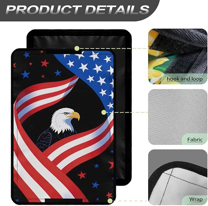 Rv Door Window Shade Cover, Rv Blackout Curtains with Uv Protection Eagle American Flag Cover Camper Door Window Shade