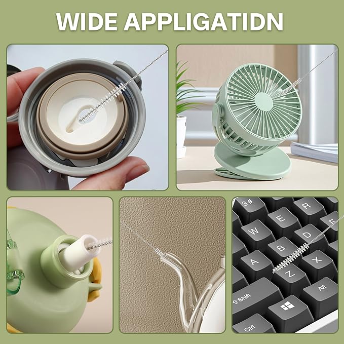 3 Pcs 3 in 1 Cup Lid Cleaning Brush, 2025 New Multifunctional Portable Straw Lid Cup Cleaner Brush Set, Tiny Bottle Cup Lid Brush Cleaner Brush, Efficient and Durable Brushes for Bottle Gap