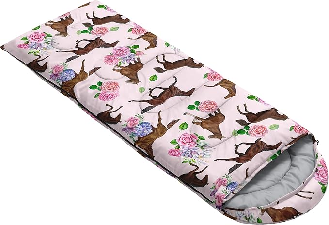 QOOMO Axolotl Cute Camping Sleeping Bags,3 Season Warm & Cool Weather,Lightweight,Waterproof Sleeping Bags for Adults & Kids,Traveling,and Outdoors