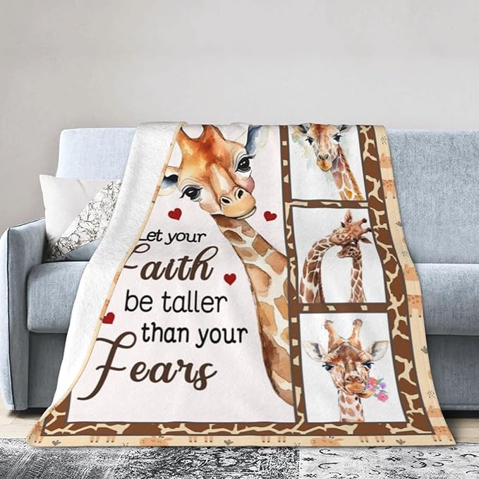 Giraffe Blanket Soft Cozy Cute Giraffe Throw Blanket Warm Giraffe Flannel Fleece Plush Blanket Bedding Stuff Animal Decor Blanket Gifts for Lover Kids Girls Boys Women Adults 50"x60"