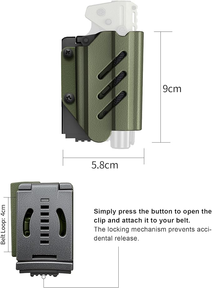 VIPERADE VAK6-S Survival Multitool with Folding Knife, LED Flashlight and Pulse Ignition, EDC Pocket Knife for men, Rechargeable Flashlight with Belt Sheath (Black)