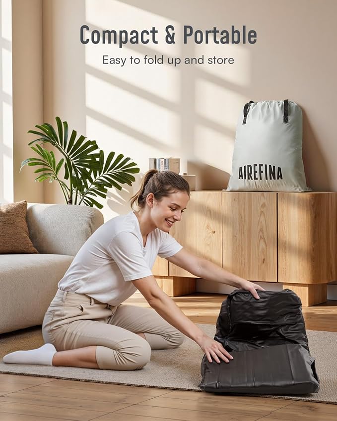 Airefina 20 Raised King Size Air Mattress with Built in Pump, Comfort Inflatable Mattress Upgraded Blow Up Mattress King for Guest Home Temporary, Air Bed, Colchon Inflable