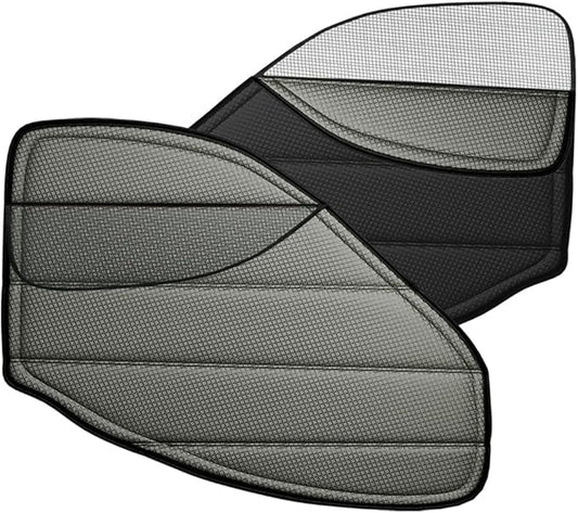 Extra-Thick Front Door Window Covers(Pair) for Ford Transit Medium/High Roof, 2015-2019, Magnetic Insulated Blackout Window Sunshade, Foldable Design, with Bug Screen, AllSeasonGuard Pro