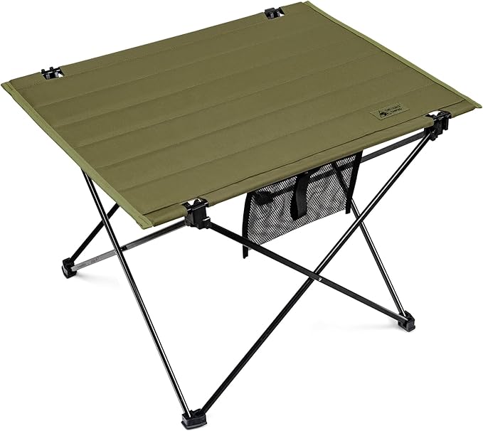 ONETIGRIS Foldable Camping Table, Lightweight Portable Table Sturdy & Quick Setup, Holds Up to 66 lbs, Perfect for Camping, Hiking, Backpacking, Picnic, Beach, Travel