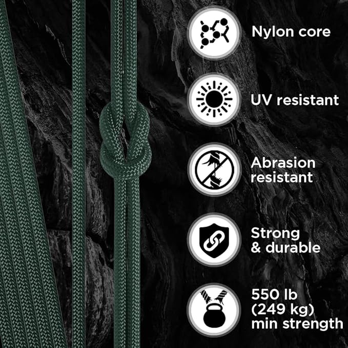 TECEUM Reflective Paracord Rope 1000 – 1000ft/200ft/100ft/50ft – 40+ Colors – Glow in The Dark – para Cord – Utility Rope for Survival, Hunting & Camping Gear – Nylon String, Camping Rope, Tent Cord