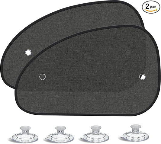 2026 New Upgrade Car Window Shades for Side Window 25"X15"(2 Pack),Car Window Shade for Baby Suction Cup,Sun Shade Side Window Can Blocks 99.98% UVR