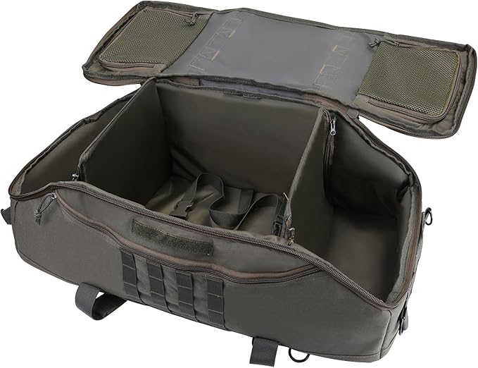 Hannibal Tactical 65L Large Duffle Bag, 3-in-1 Tactical Backpack MOLLE Pack for Sports, Gym, Outdoor, Olive Green