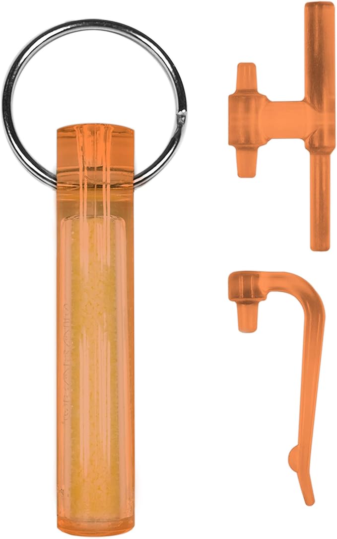 GEAR AID Ni Glo 2” UV Rechargeable Glowing Keychain – Multi-Purpose Glow-in-the-Dark Accessory for Camping