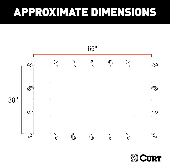 Curt 18201 Extended Roof Rack Cargo Net