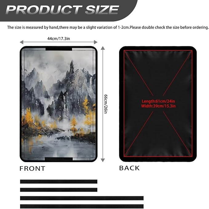 RV Door Window Shade Cover with Landscape Print, Foldable Travel Trailer Motorhome Rv Screen Door Protector, Sun Shade Windshield Blackout Shower Curtains Coverage Accessories