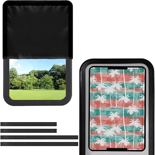 RV Door Window Shade Cover,Coconut Tree Print RV Window Shade,Camper Sunshade Privacy Screen Window Cover