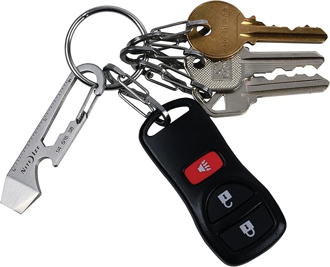 Carabiner Key Clip,Silver,1-11/16 in