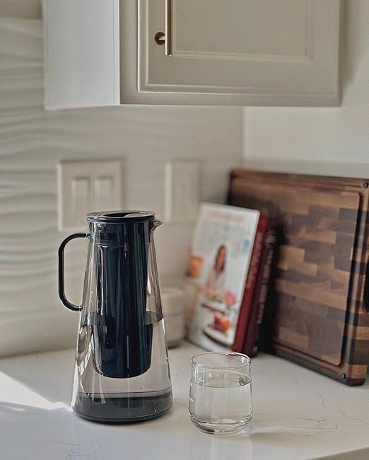 LifeStraw Home – Water Filter Pitcher, 7-Cup, Obsidian, BPA Free Designed for Everyday Protection Against Bacteria, parasites, microplastics, Lead, Mercury, PFAS, and a Variety of Chemicals